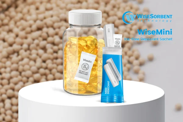 WiseMini Ink-Free Desiccant - Used in Fish Oil Tablet Containers